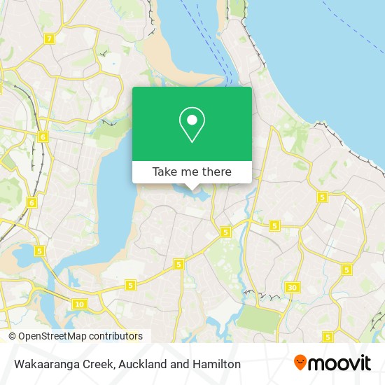 Wakaaranga Creek map