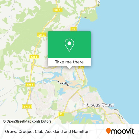 Orewa Croquet Club map