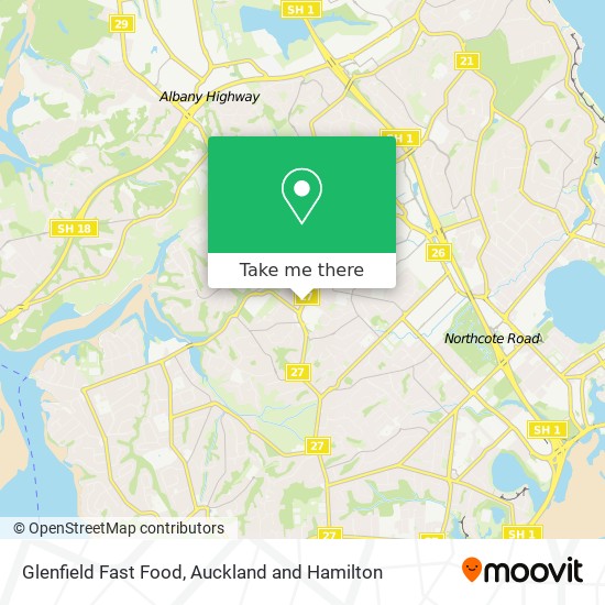 Glenfield Fast Food map
