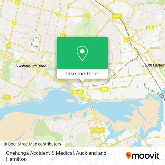 Onehunga Accident & Medical map
