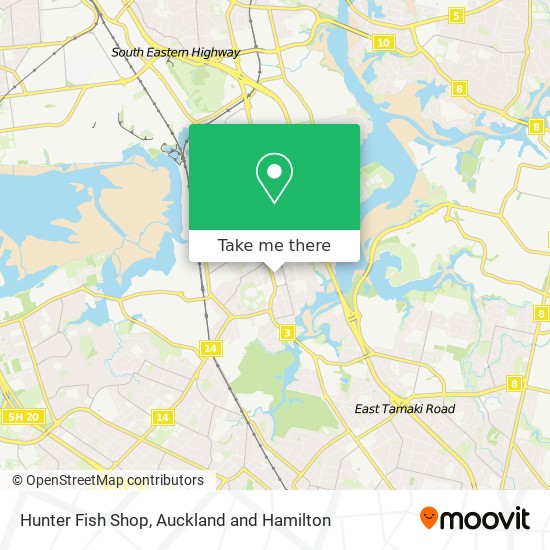 Hunter Fish Shop map