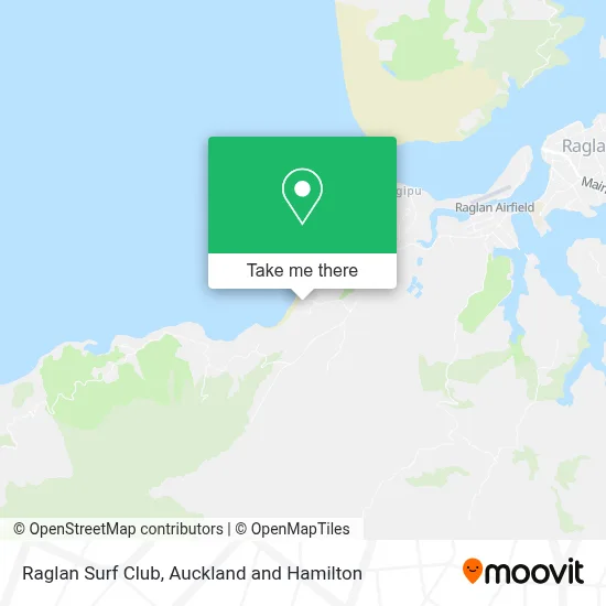 Raglan Surf Club map