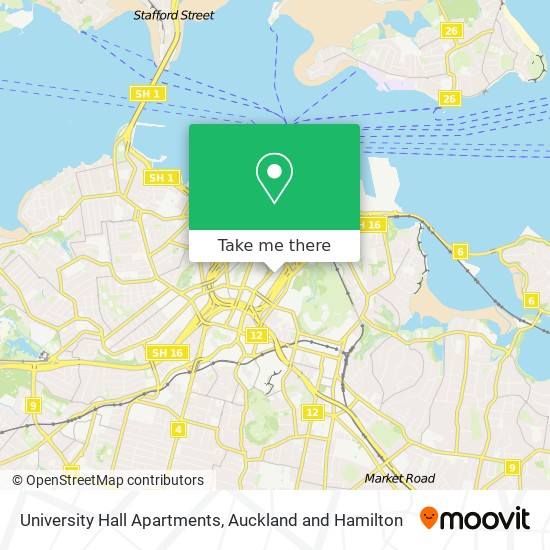 University Hall Apartments map