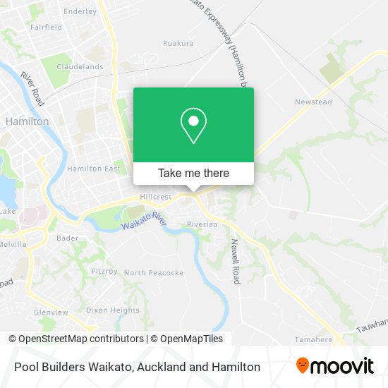 Pool Builders Waikato map