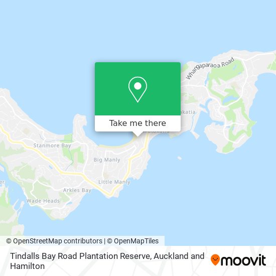 Tindalls Bay Road Plantation Reserve map