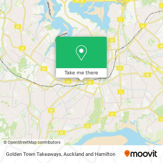 Golden Town Takeaways map