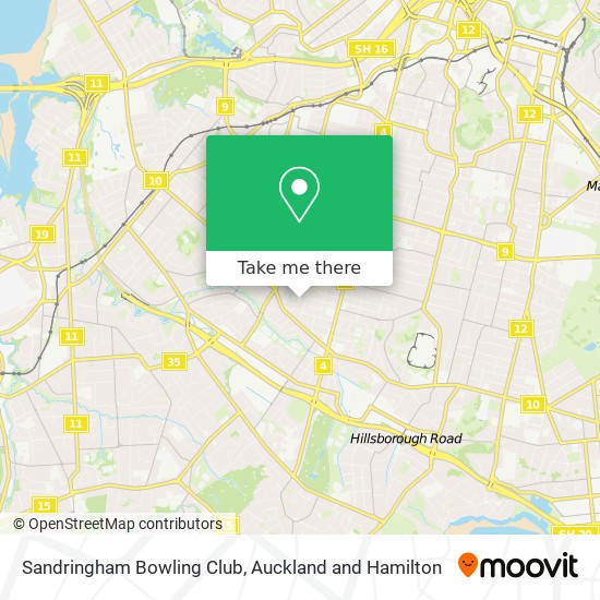 Sandringham Bowling Club map