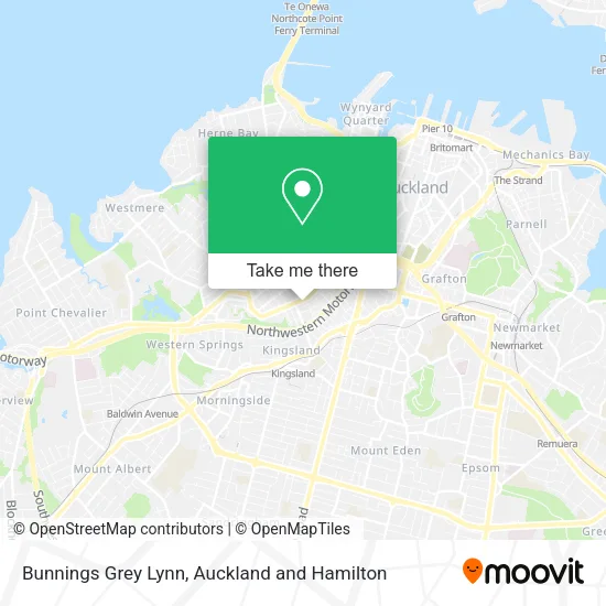 Bunnings Grey Lynn map