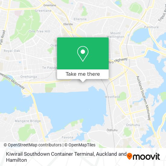Kiwirail Southdown Container Terminal map
