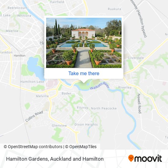 Hamilton Gardens map