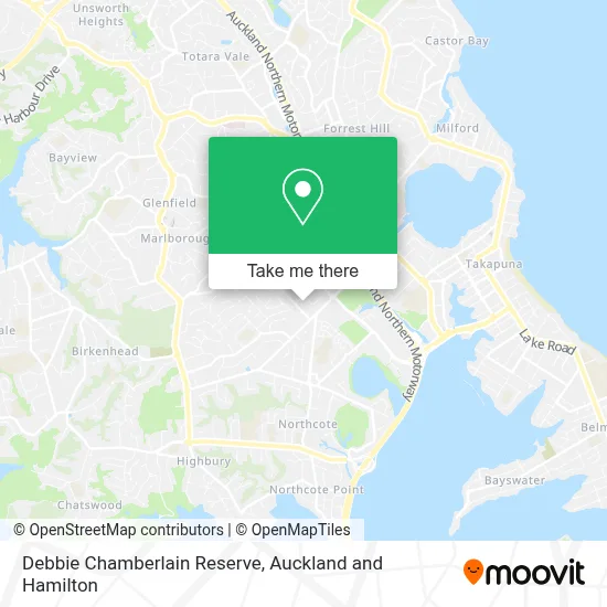 Debbie Chamberlain Reserve map