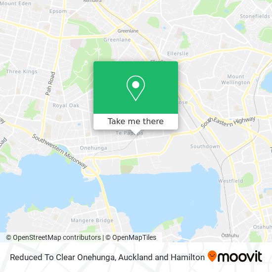 Reduced To Clear Onehunga map