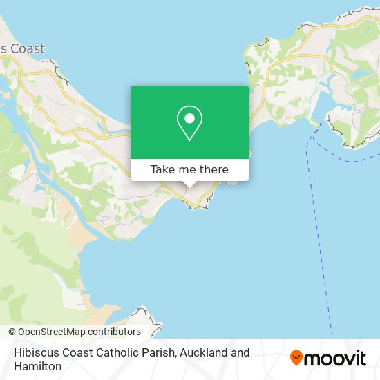 Hibiscus Coast Catholic Parish map