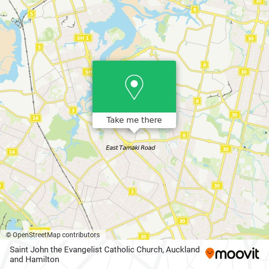 Saint John the Evangelist Catholic Church map