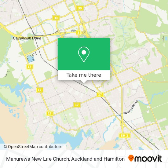 Manurewa New Life Church地图