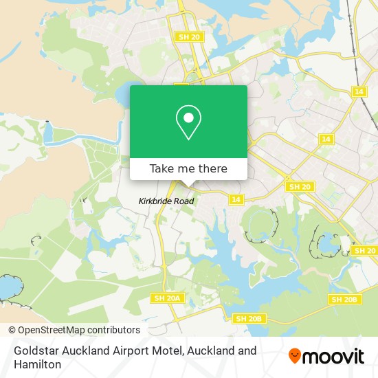 Goldstar Auckland Airport Motel map