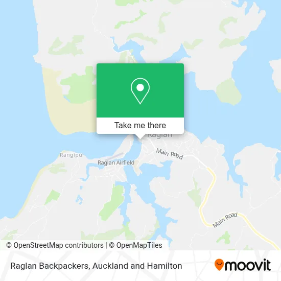 Raglan Backpackers map