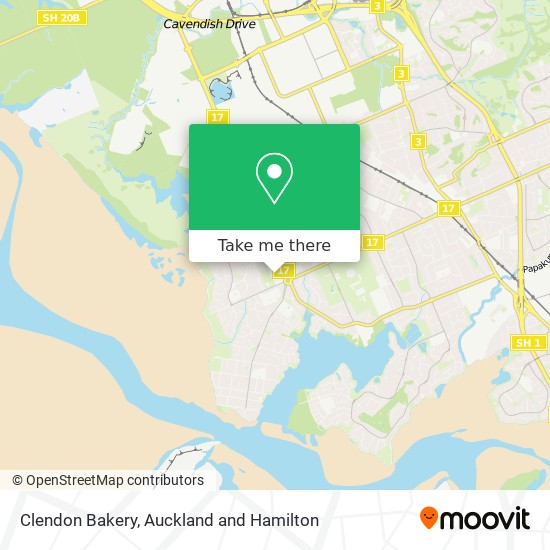 Clendon Bakery map