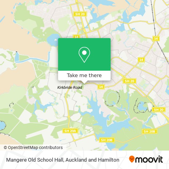 Mangere Old School Hall map