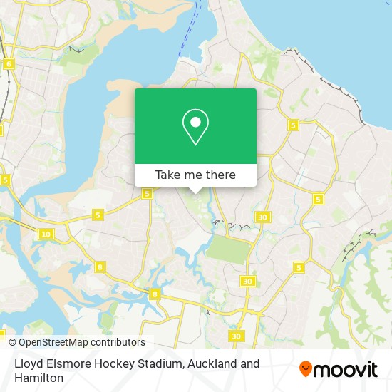 Lloyd Elsmore Hockey Stadium map