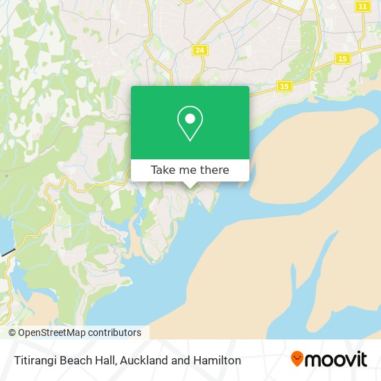 Titirangi Beach Hall map