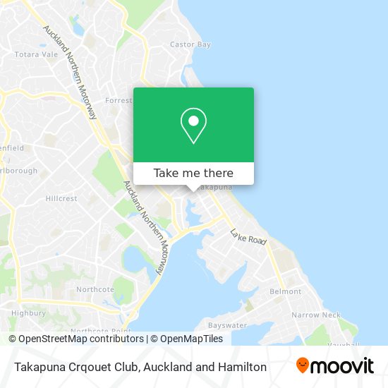 Takapuna Crqouet Club map