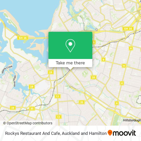 Rockys Restaurant And Cafe map