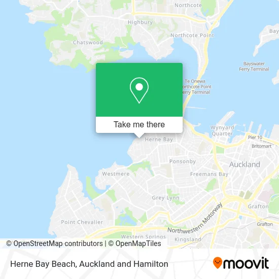 Herne Bay Auckland Map How To Get To Herne Bay Beach By Bus?