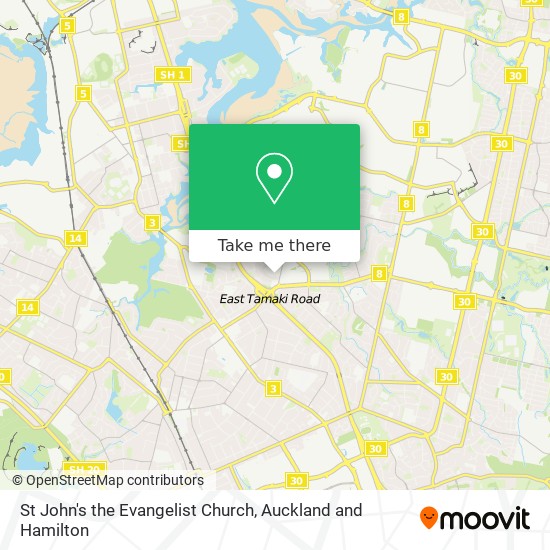 St John's the Evangelist Church map