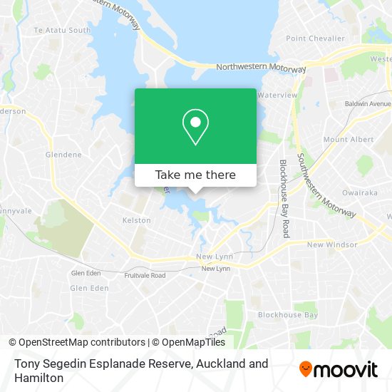 Tony Segedin Esplanade Reserve map