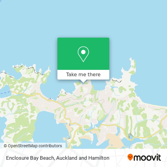Enclosure Bay Beach map