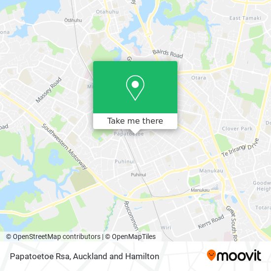 Papatoetoe Rsa map