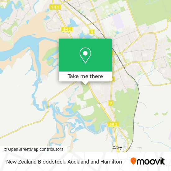 New Zealand Bloodstock map