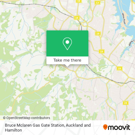 Bruce Mclaren Gas Gate Station map