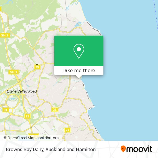 Browns Bay Dairy map
