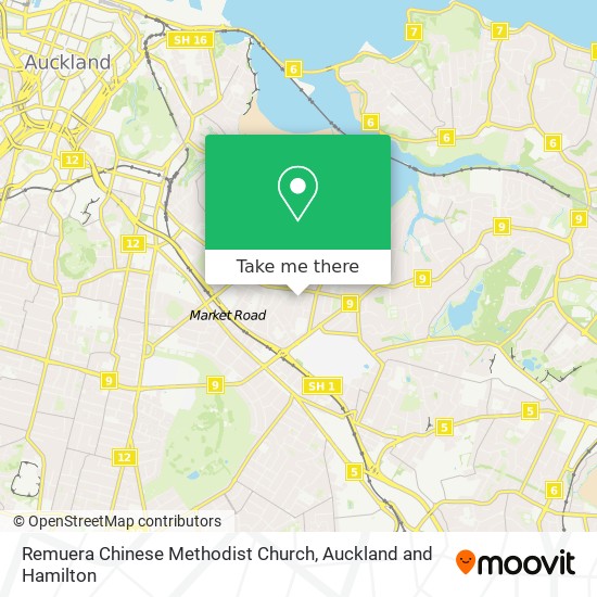 Remuera Chinese Methodist Church map