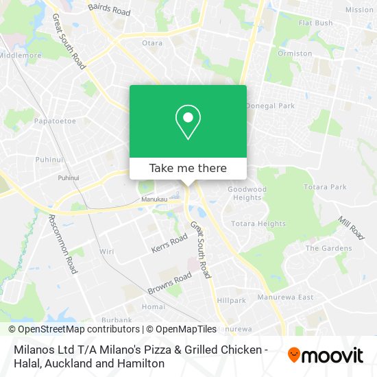 Milanos Ltd T / A Milano's Pizza & Grilled Chicken - Halal map