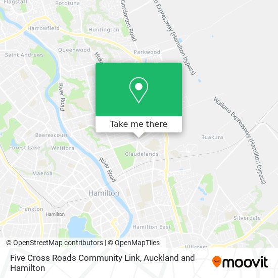 Five Cross Roads Community Link map