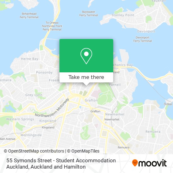 55 Symonds Street - Student Accommodation Auckland map