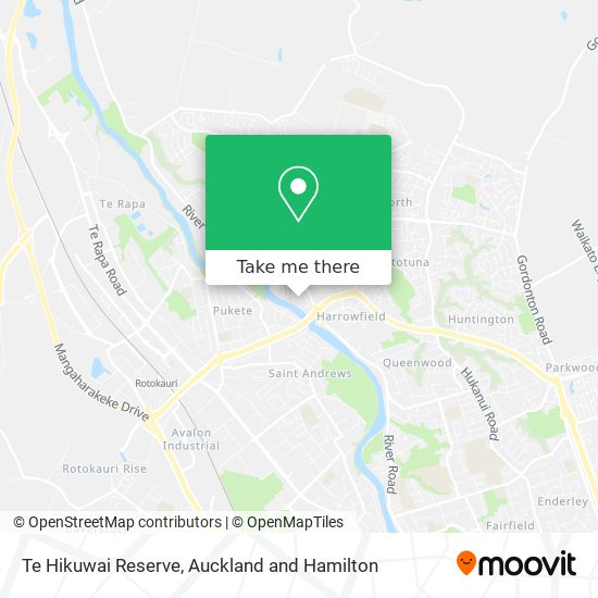 Te Hikuwai Reserve map