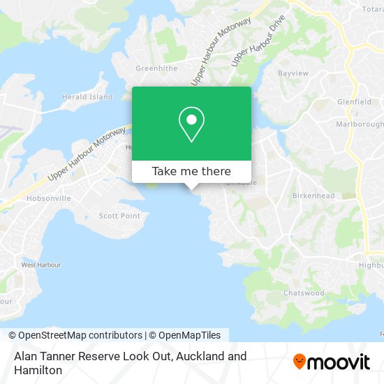 Alan Tanner Reserve Look Out map