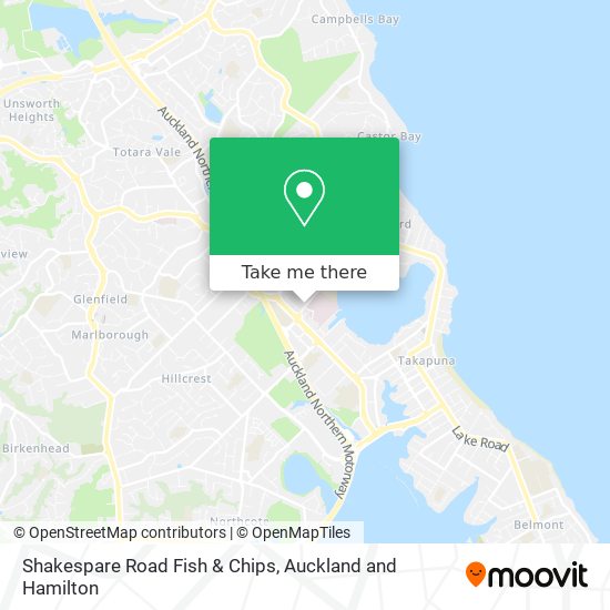 Shakespare Road Fish & Chips map