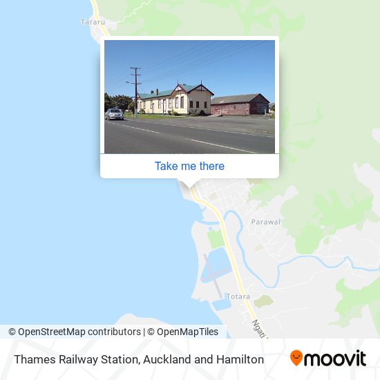 Thames Railway Station map