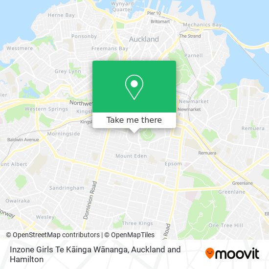 Inzone Girls Te Kāinga Wānanga map