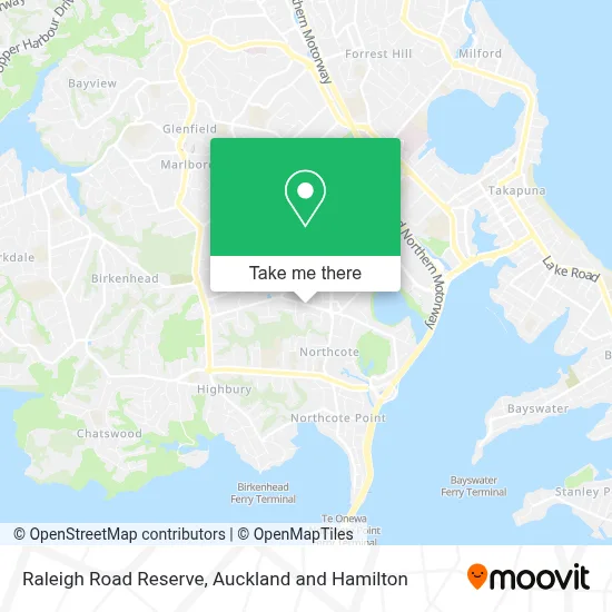 Raleigh Road Reserve map