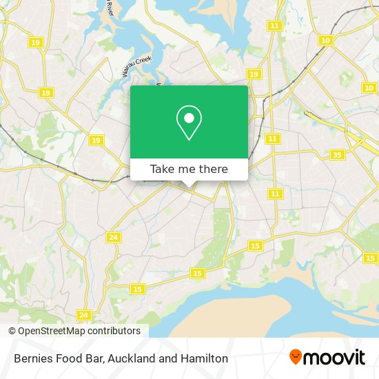 Bernies Food Bar map