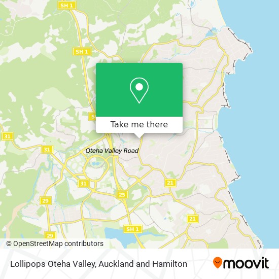 Lollipops Oteha Valley map