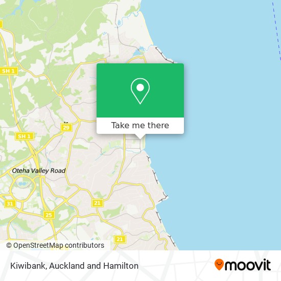 Kiwibank map