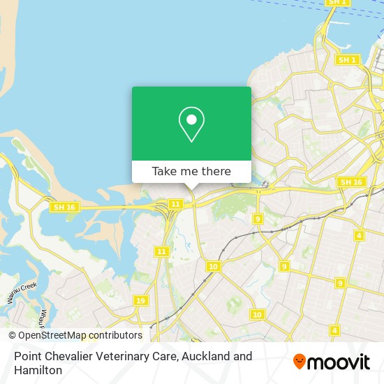 Point Chevalier Veterinary Care map
