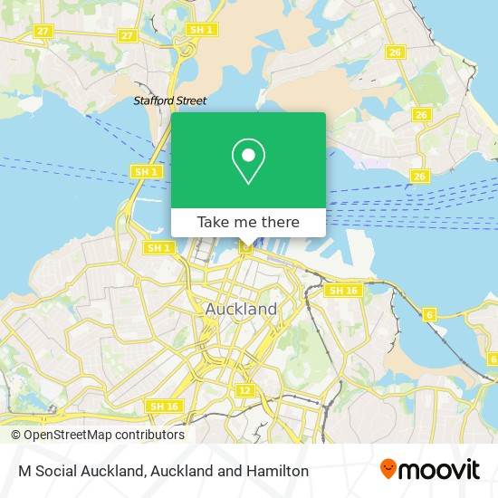 M Social Auckland地图